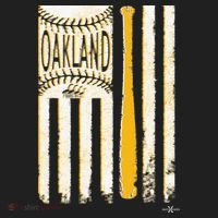 Classic Oakland Baseball Flag Patriotic Baseball Beanie thumb 2