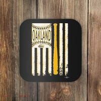 Classic Oakland Baseball Flag Patriotic Baseball Coaster thumb 0