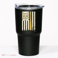 Classic Oakland Baseball Flag Patriotic Baseball Tumbler thumb 0