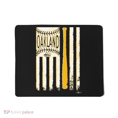 Classic Oakland Baseball Flag Patriotic Baseball Mousepad