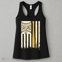 Classic Oakland Baseball Flag Patriotic Baseball Women's Tank Top thumb 3