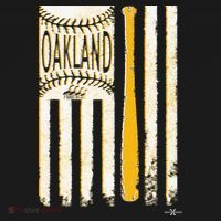 Classic Oakland Baseball Flag Patriotic Baseball Women's Tank Top thumb 5
