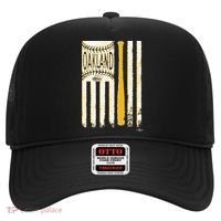 Classic Oakland Baseball Flag Patriotic Baseball Hat thumb 0