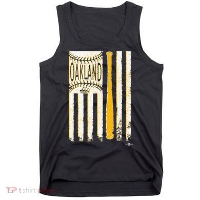 Classic Oakland Baseball Flag Patriotic Baseball Tank Top