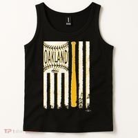 Classic Oakland Baseball Flag Patriotic Baseball Tank Top thumb 2