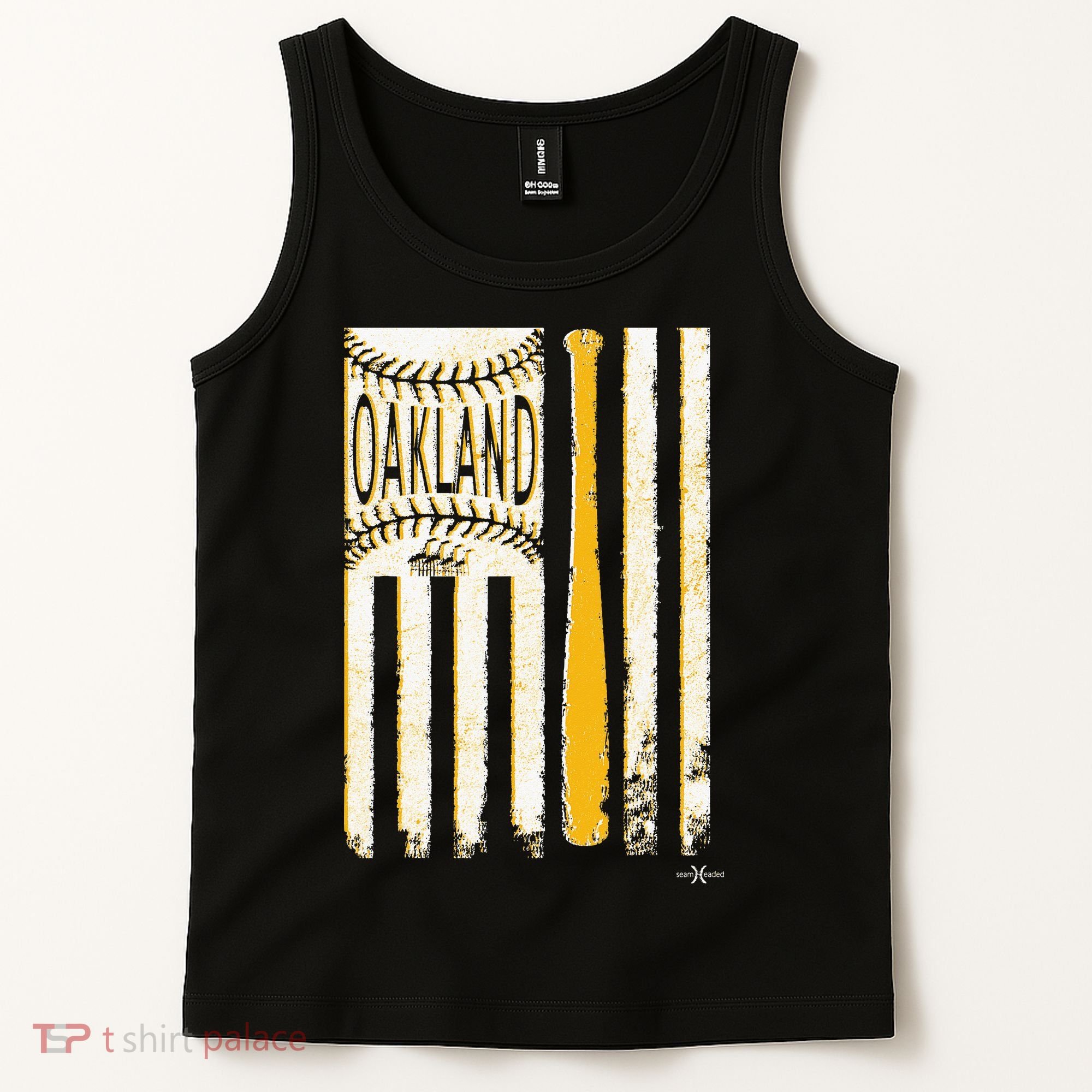 Classic Oakland Baseball Flag Patriotic Baseball Tank Top