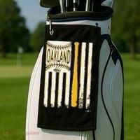 Classic Oakland Baseball Flag Patriotic Baseball Golf Towel thumb 2