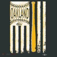 Classic Oakland Baseball Flag Patriotic Baseball Infant Baby Jersey Bodysuit thumb 2