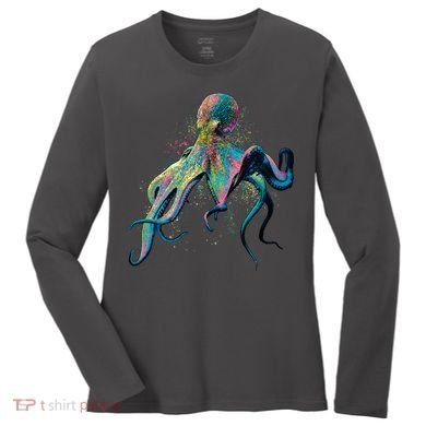 Colorful Octopus Women's Long Sleeve Shirt