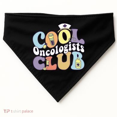 Cool Oncologists Club Oncology Practitioner Squad Groovy Gift USA-Made Doggie Bandana