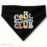Cool Oncologists Club Oncology Practitioner Squad Groovy Gift USA-Made Doggie Bandana thumb 0