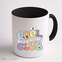 Cool Oncologists Club Oncology Practitioner Squad Groovy Gift Coffee Mug thumb 1