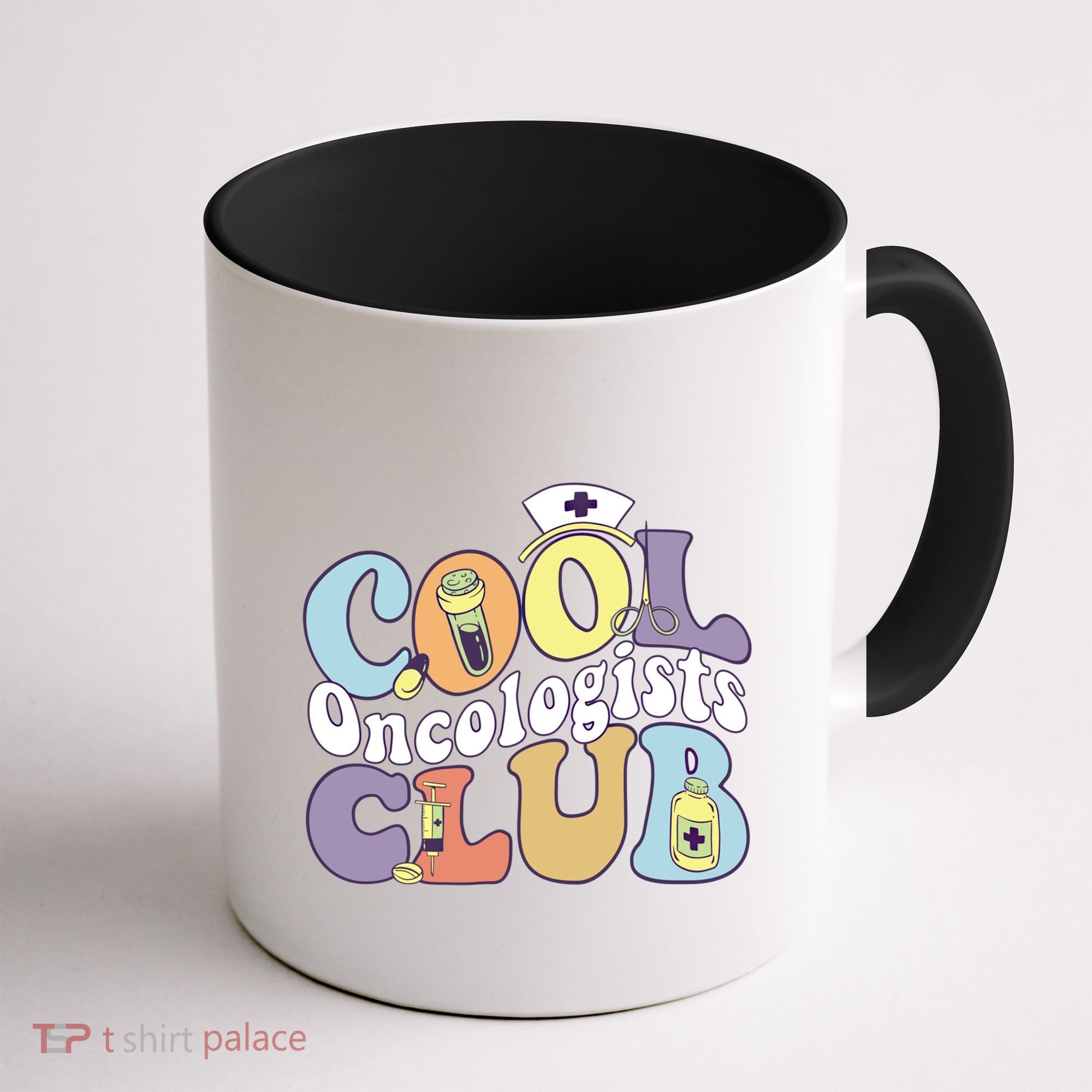 Cool Oncologists Club Oncology Practitioner Squad Groovy Gift Coffee Mug