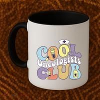 Cool Oncologists Club Oncology Practitioner Squad Groovy Gift Coffee Mug thumb 2