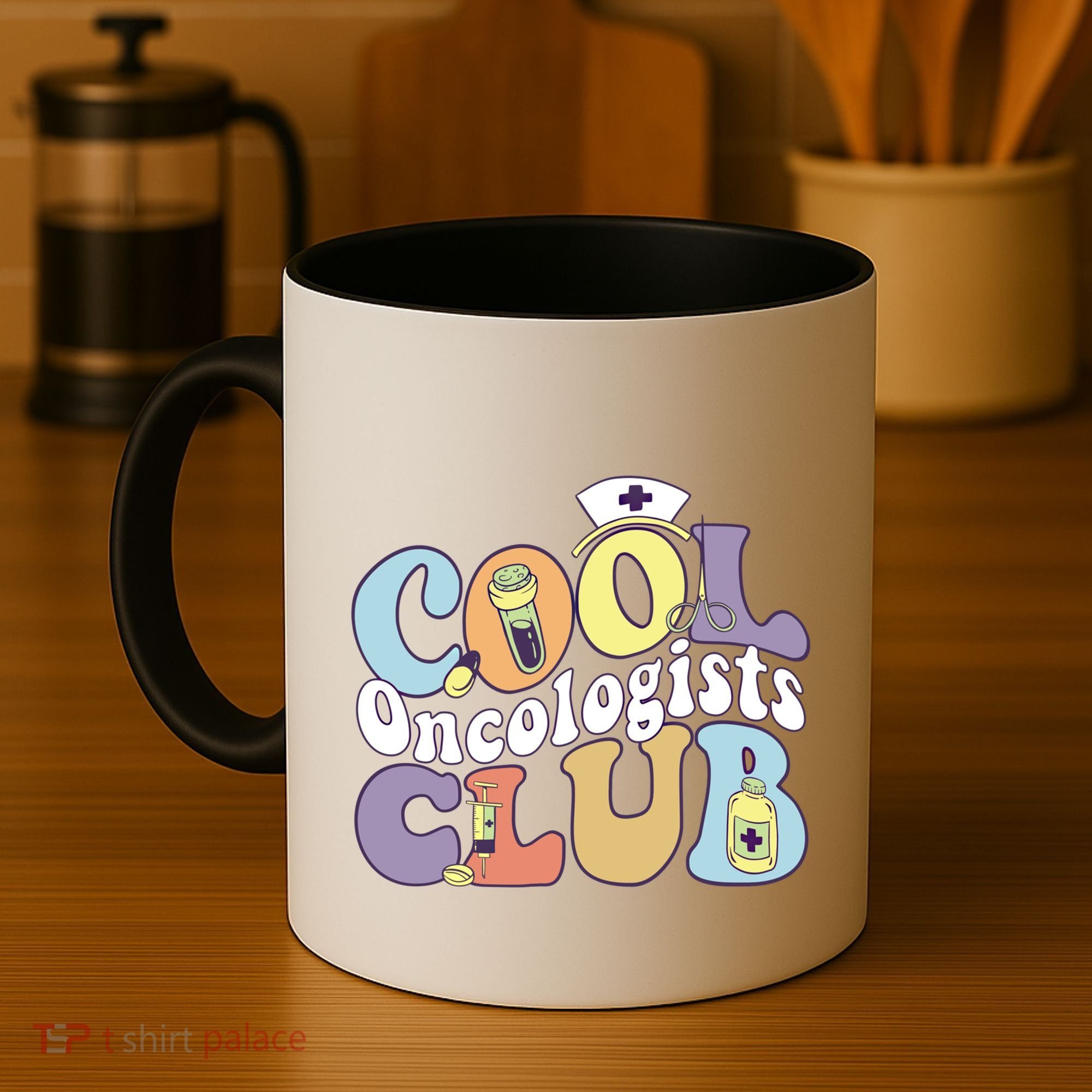 Cool Oncologists Club Oncology Practitioner Squad Groovy Gift Coffee Mug