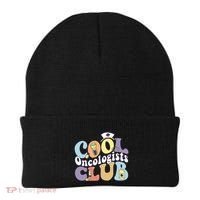 Cool Oncologists Club Oncology Practitioner Squad Groovy Gift Beanie thumb 0