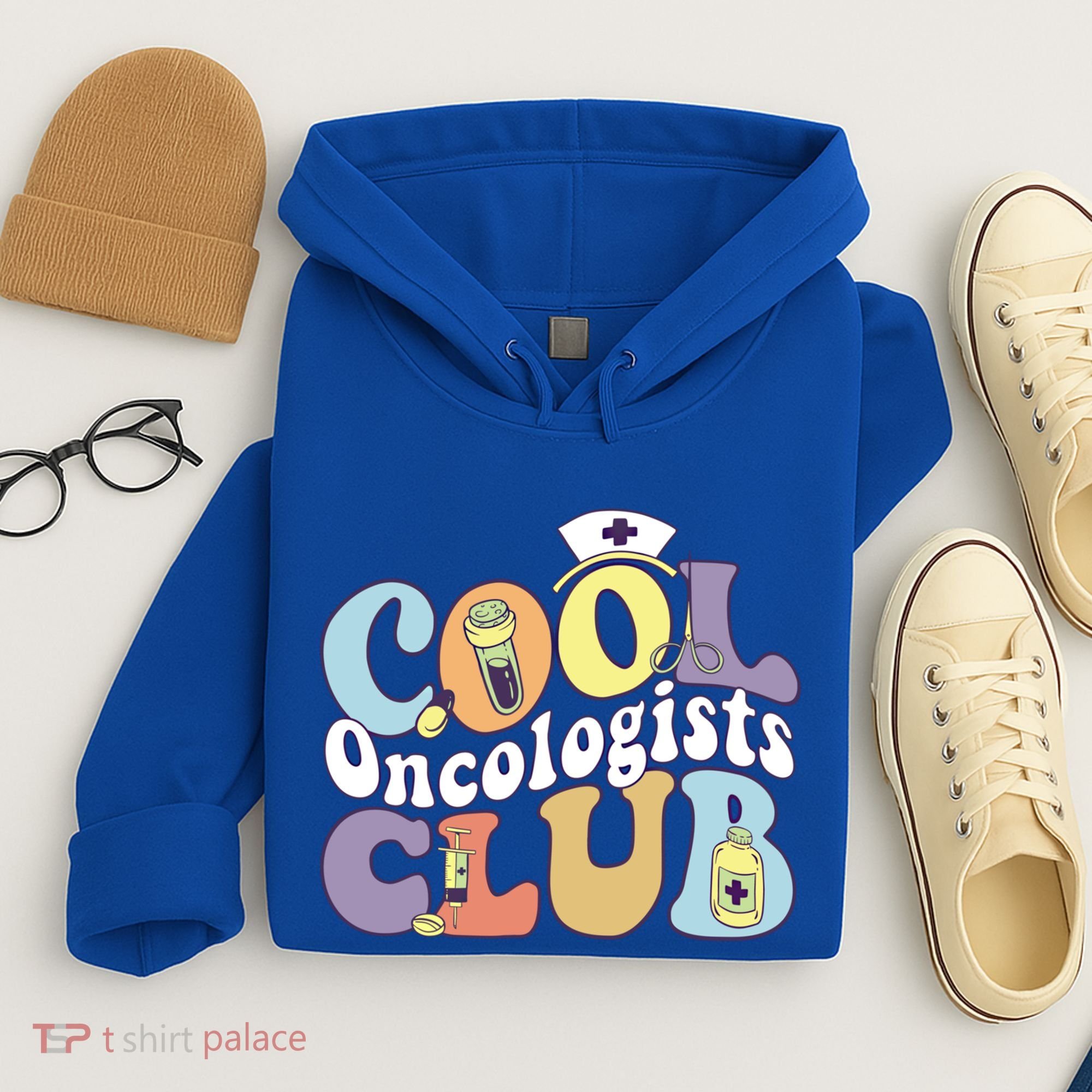 Cool Oncologists Club Oncology Practitioner Squad Groovy Gift Hoodie
