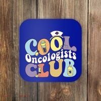 Cool Oncologists Club Oncology Practitioner Squad Groovy Gift Coaster thumb 0