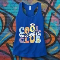 Cool Oncologists Club Oncology Practitioner Squad Groovy Gift Women's Tank Top thumb 3