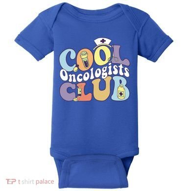 Cool Oncologists Club Oncology Practitioner Squad Groovy Gift Baby Bodysuit