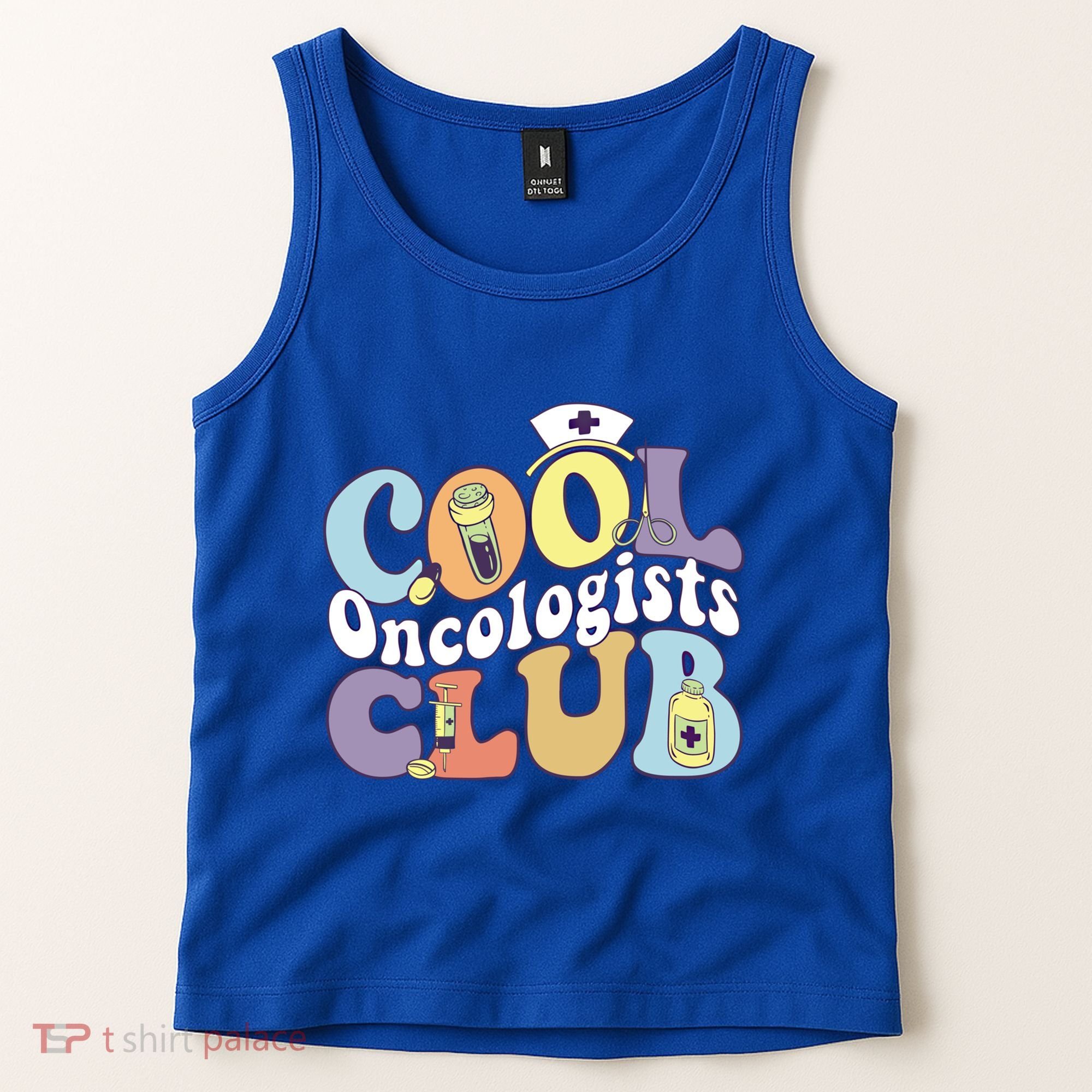 Cool Oncologists Club Oncology Practitioner Squad Groovy Gift Tank Top