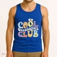 Cool Oncologists Club Oncology Practitioner Squad Groovy Gift Tank Top thumb 3