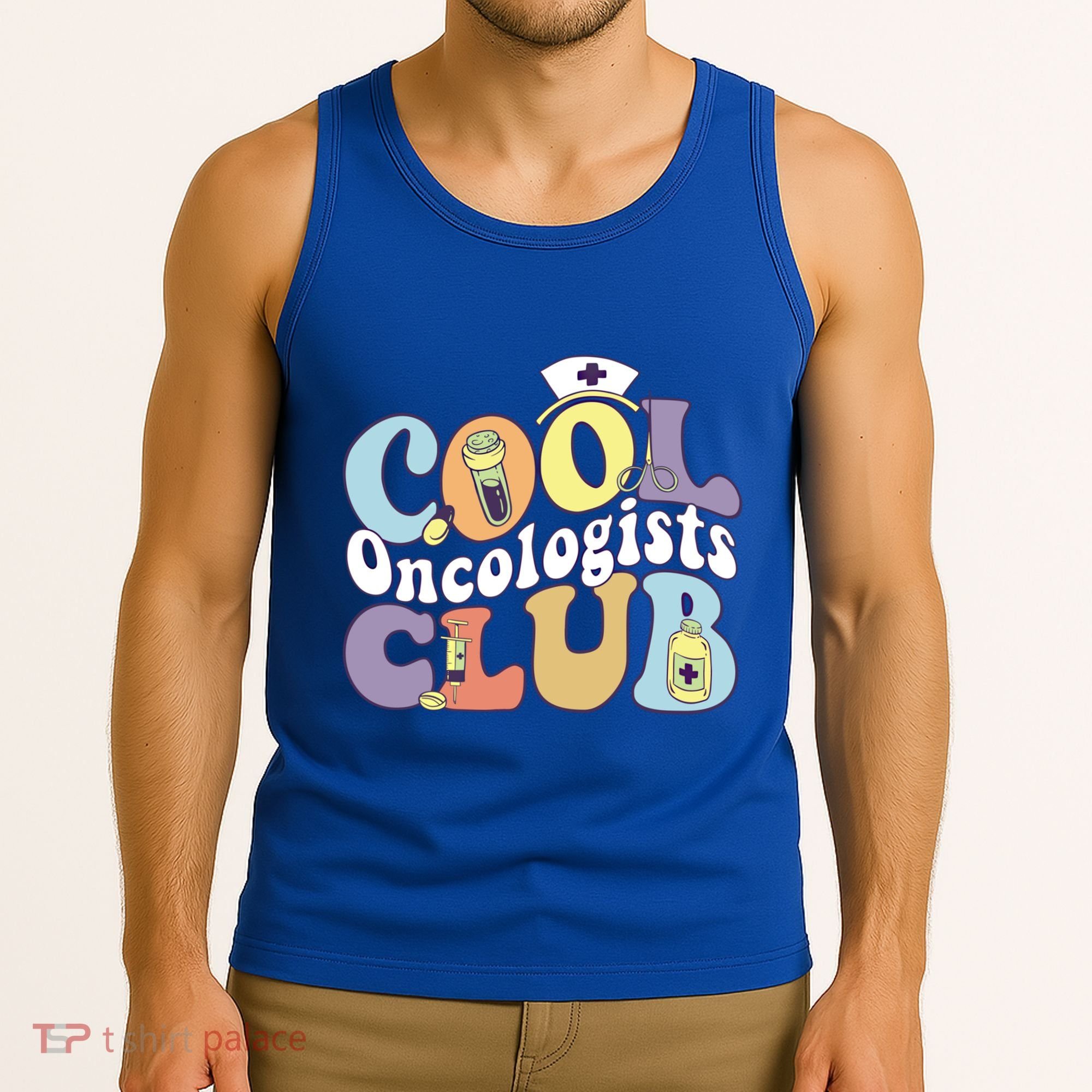 Cool Oncologists Club Oncology Practitioner Squad Groovy Gift Tank Top