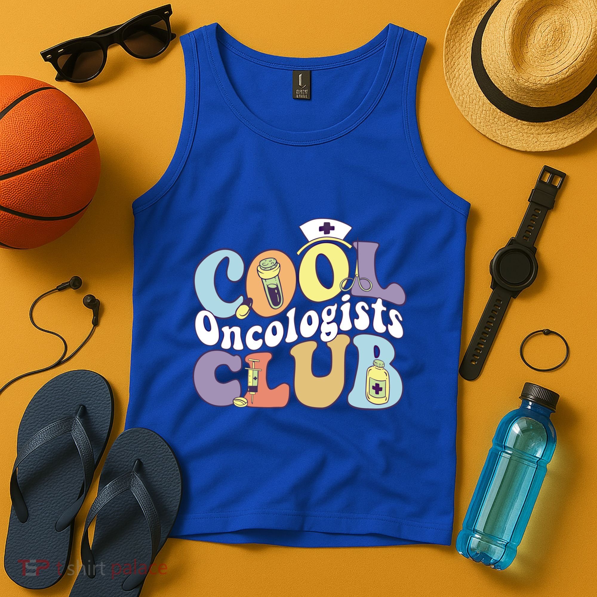 Cool Oncologists Club Oncology Practitioner Squad Groovy Gift Tank Top