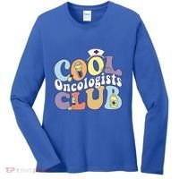 Cool Oncologists Club Oncology Practitioner Squad Groovy Gift Women's Long Sleeve Shirt thumb 0