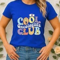 Cool Oncologists Club Oncology Practitioner Squad Groovy Gift Women's T-Shirt thumb 2