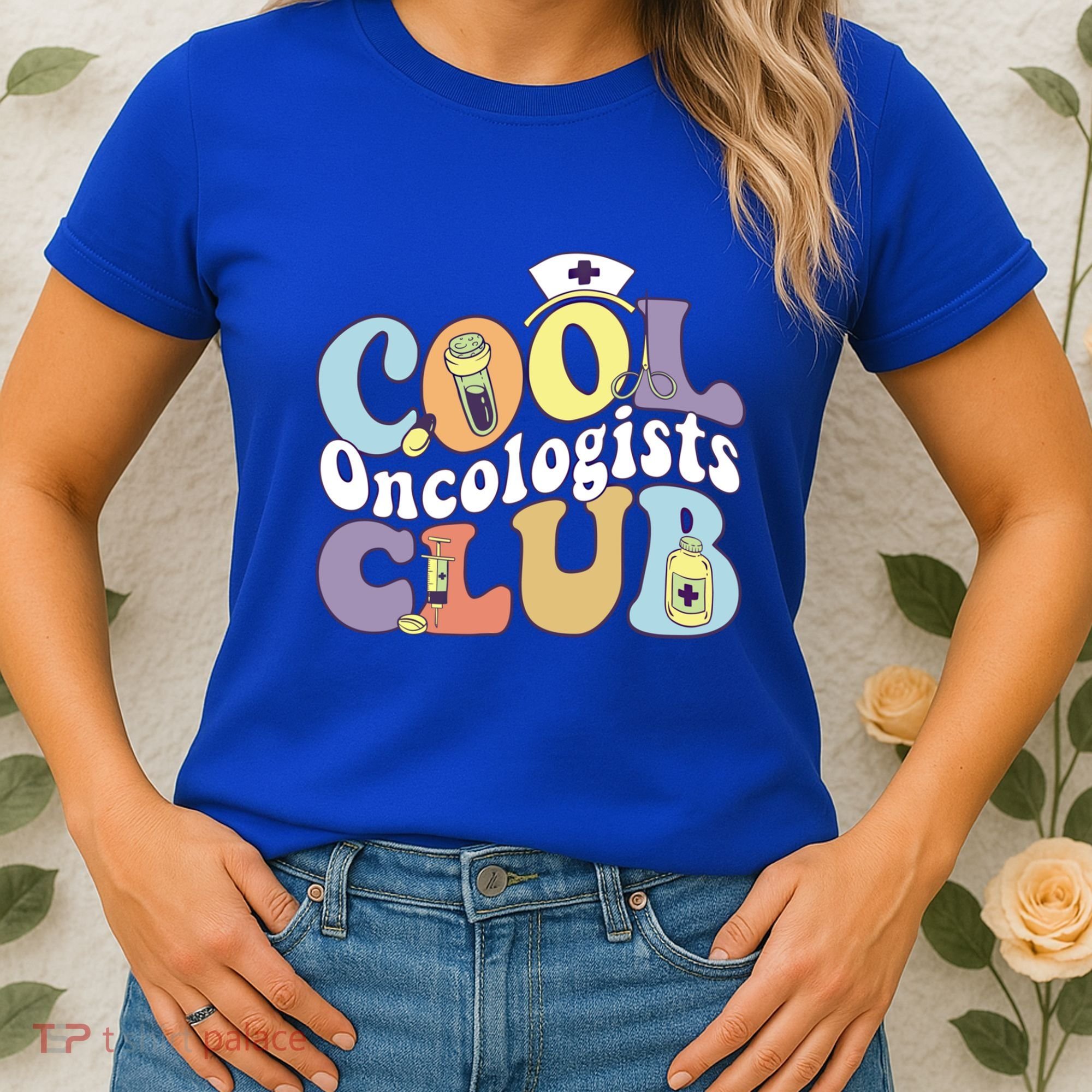 Cool Oncologists Club Oncology Practitioner Squad Groovy Gift Women's T-Shirt