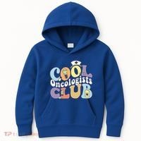 Cool Oncologists Club Oncology Practitioner Squad Groovy Gift Kids Hoodie thumb 0