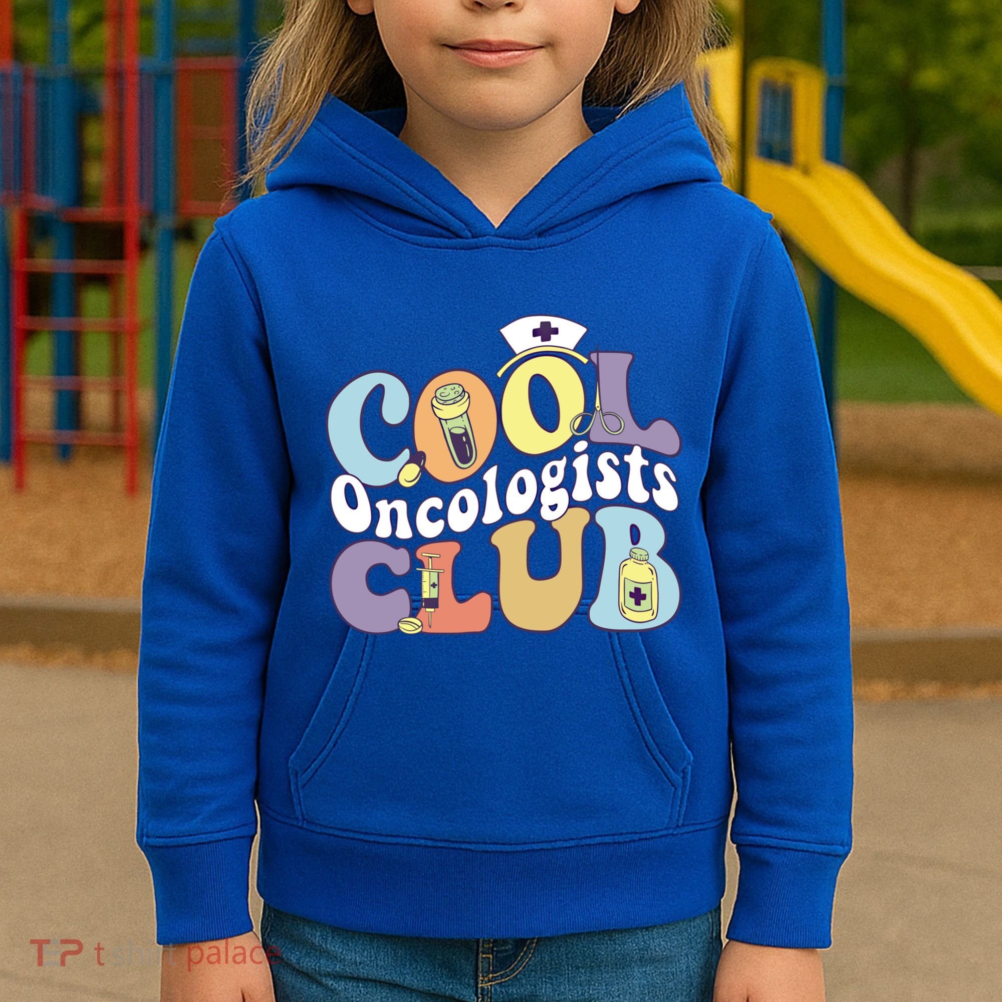 Cool Oncologists Club Oncology Practitioner Squad Groovy Gift Kids Hoodie