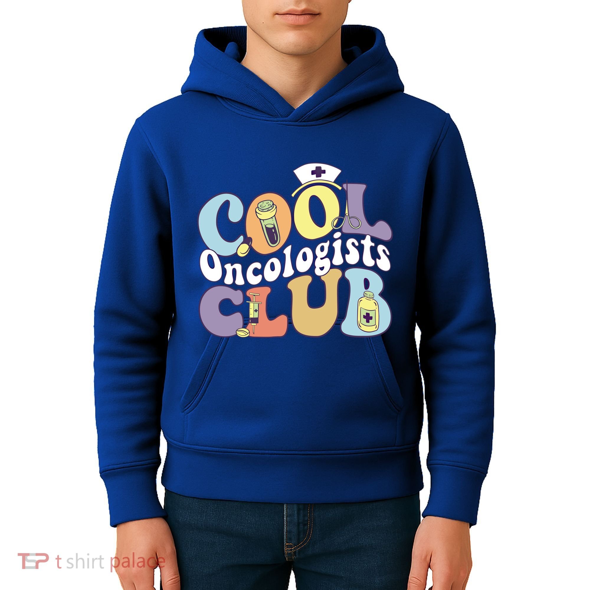 Cool Oncologists Club Oncology Practitioner Squad Groovy Gift Kids Hoodie
