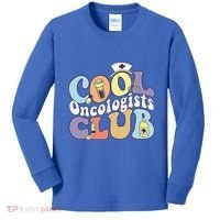Cool Oncologists Club Oncology Practitioner Squad Groovy Gift Kids Long Sleeve Shirt thumb 0