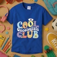 Cool Oncologists Club Oncology Practitioner Squad Groovy Gift Kids T-Shirt thumb 3