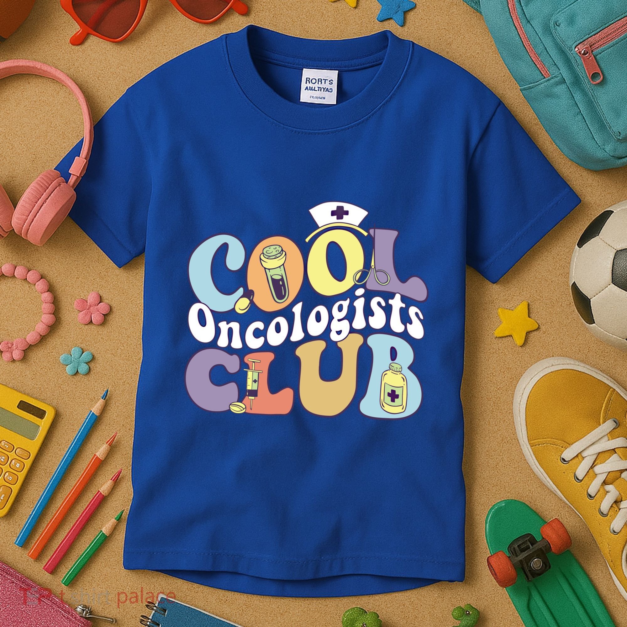 Cool Oncologists Club Oncology Practitioner Squad Groovy Gift Kids T-Shirt