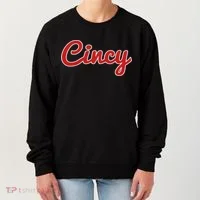 Cincinnati Ohio Classic Red Script Cincy City Women's Sweatshirt thumb 0