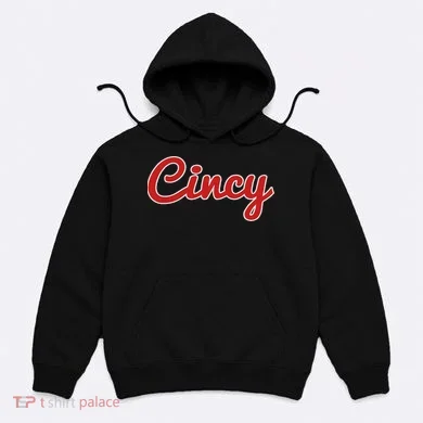 Cincinnati Ohio Classic Red Script Cincy City Hoodie