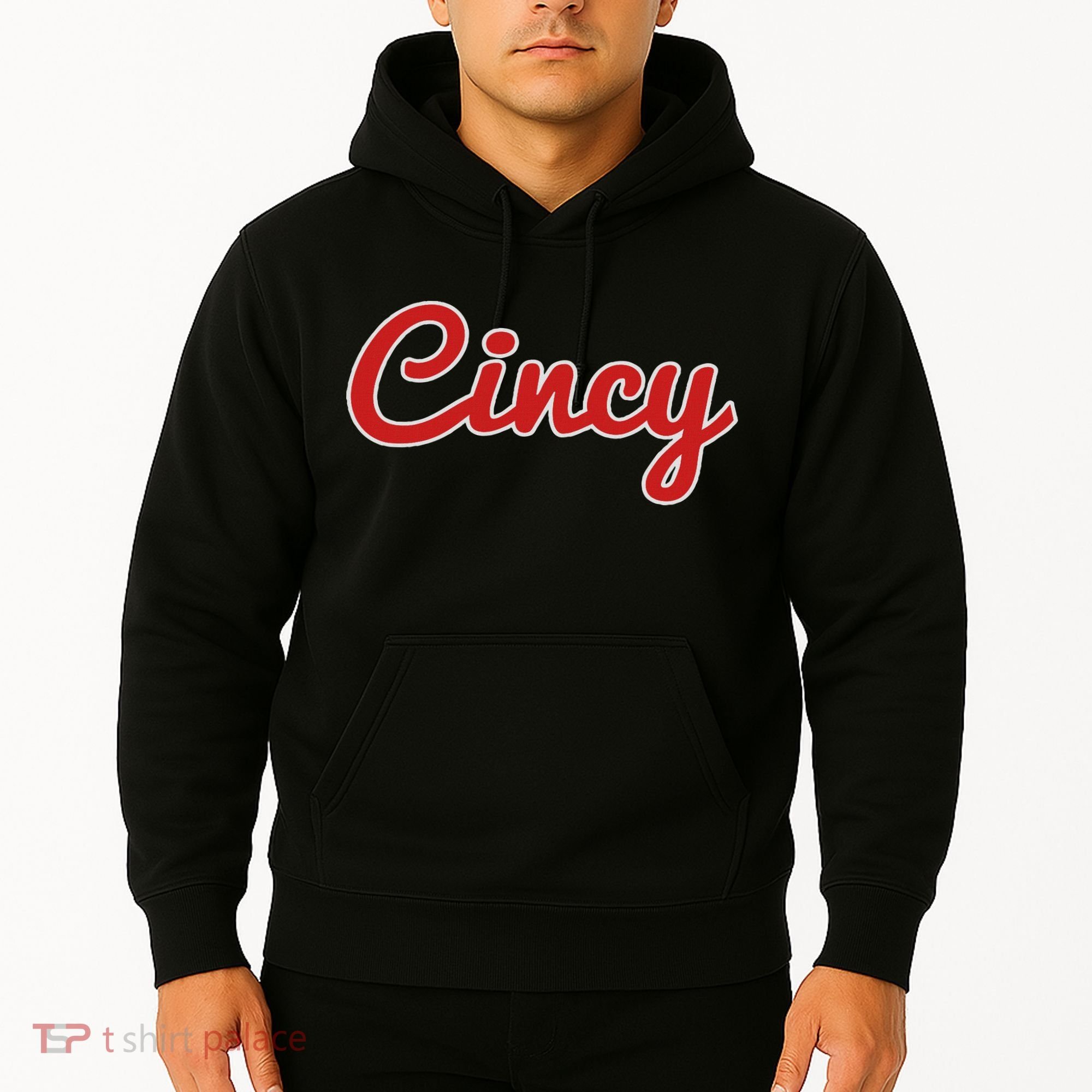 Cincinnati Ohio Classic Red Script Cincy City Hoodie