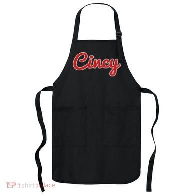 Cincinnati Ohio Classic Red Script Cincy City Apron