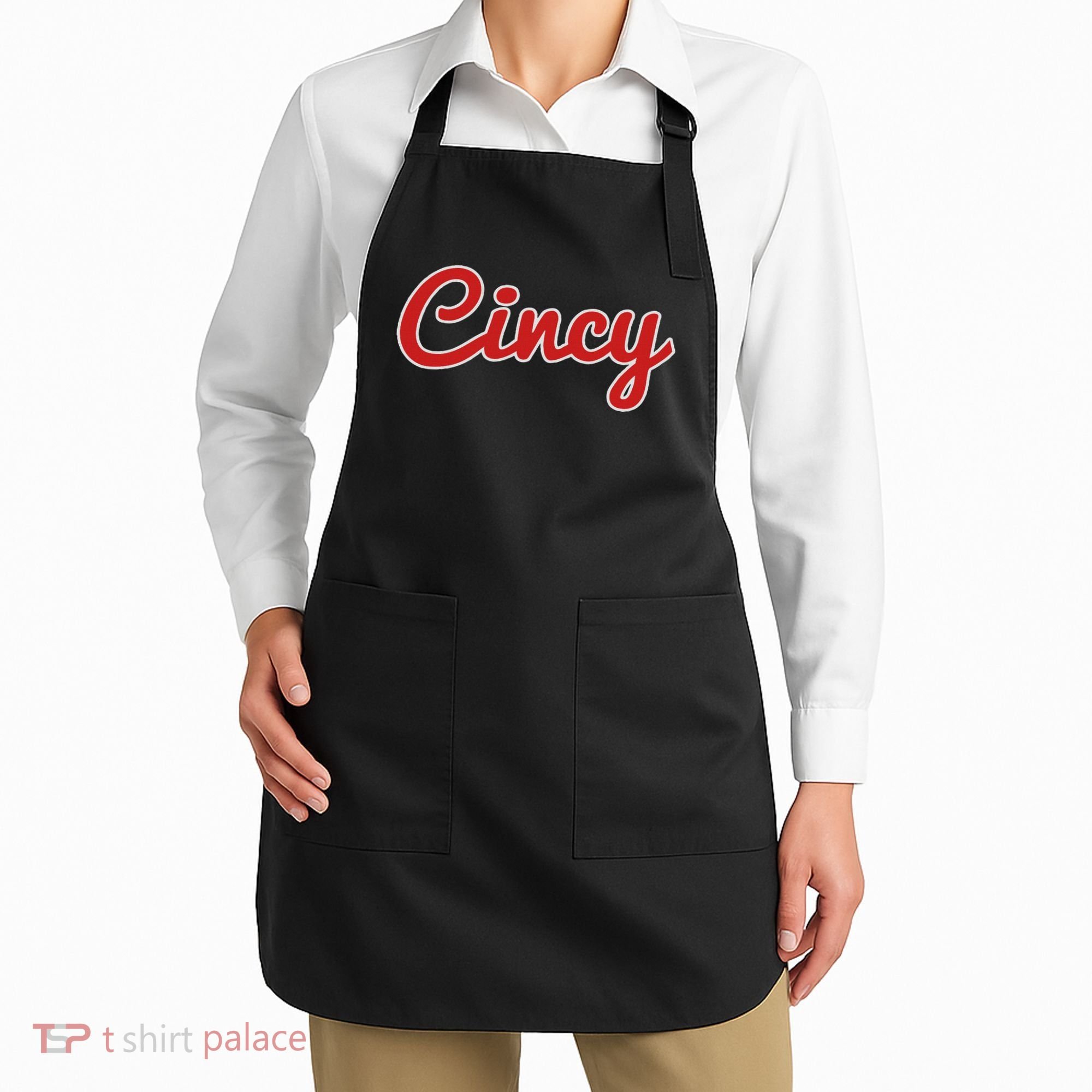 Cincinnati Ohio Classic Red Script Cincy City Apron