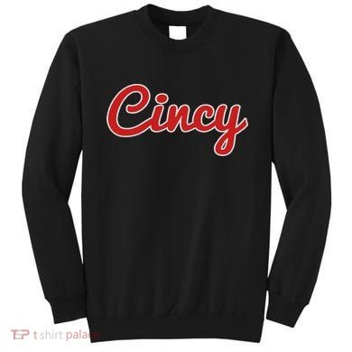Cincinnati Ohio Classic Red Script Cincy City Sweatshirt