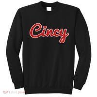 Cincinnati Ohio Classic Red Script Cincy City Sweatshirt thumb 0