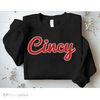 Cincinnati Ohio Classic Red Script Cincy City Sweatshirt thumb 2