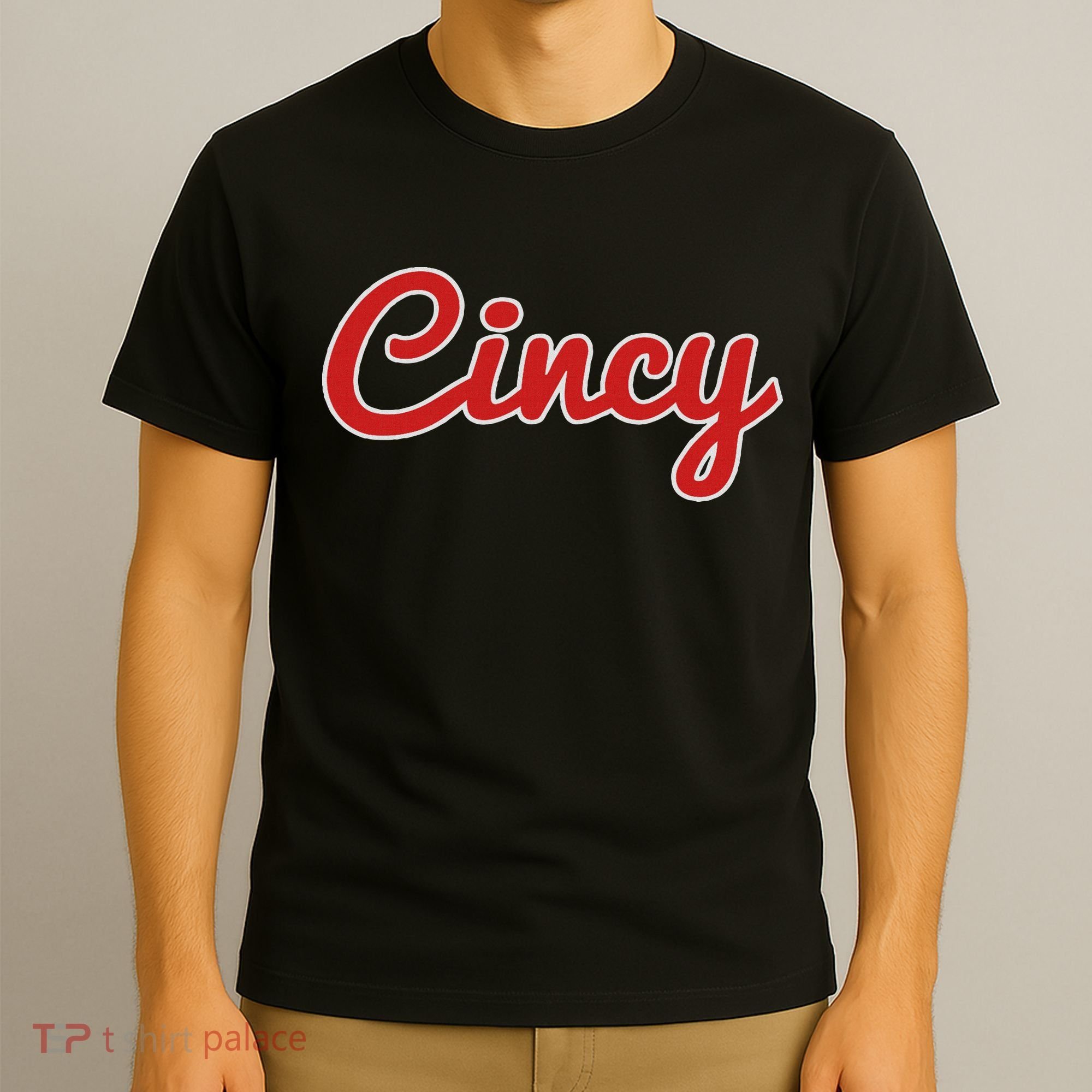 Cincinnati Ohio Classic Red Script Cincy City T-Shirt