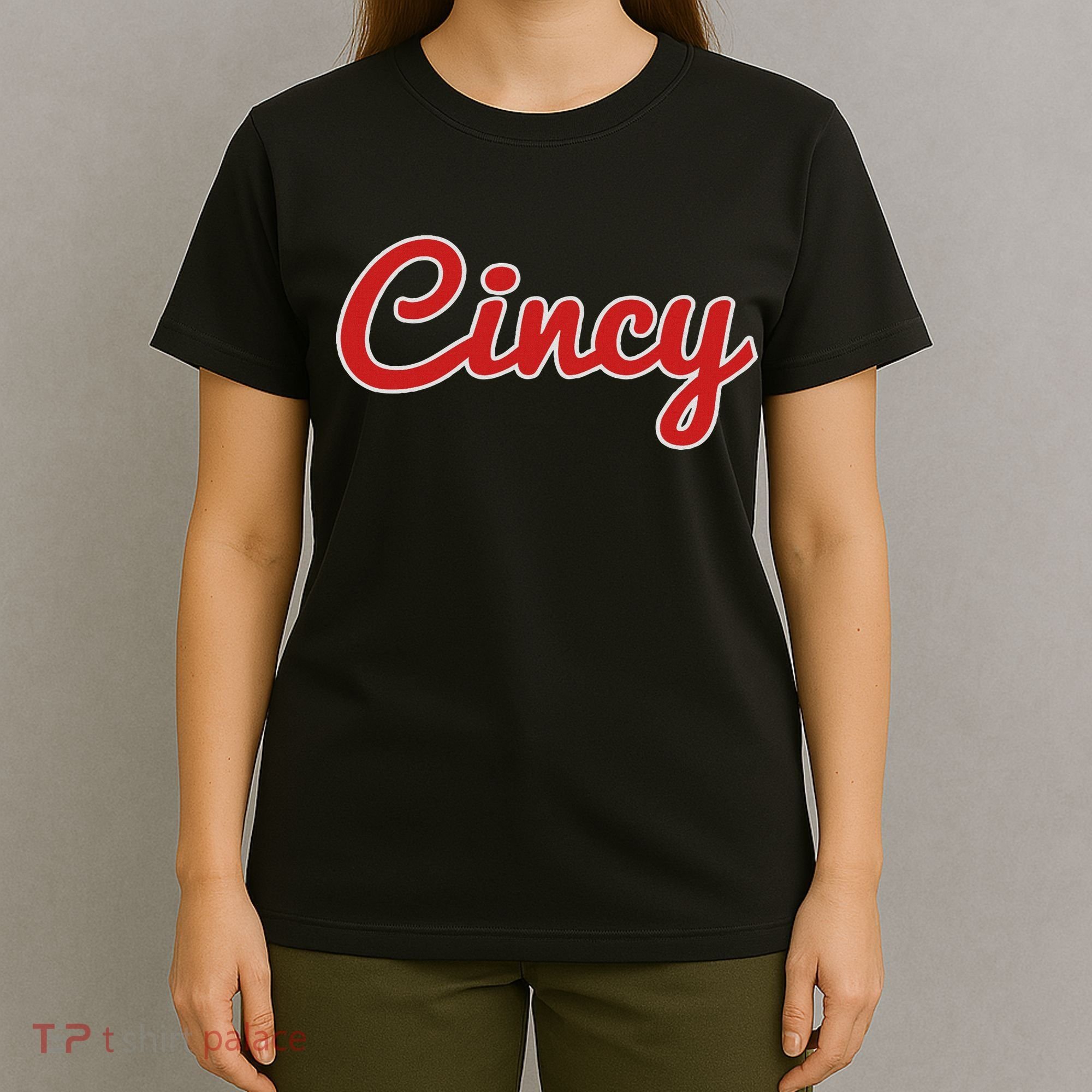 Cincinnati Ohio Classic Red Script Cincy City T-Shirt