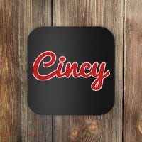 Cincinnati Ohio Classic Red Script Cincy City Coaster thumb 0