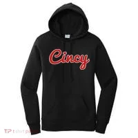 Cincinnati Ohio Classic Red Script Cincy City Women's Hoodie thumb 0