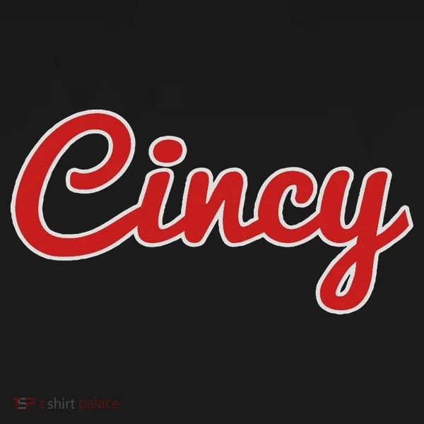 Cincinnati Ohio Classic Red Script Cincy City Women's Hoodie